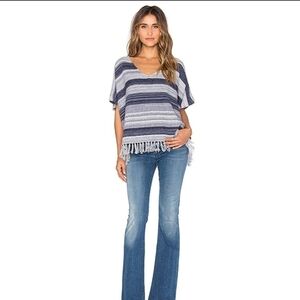 Soft Joie Olynn‎ Blouse Poncho in Nocturne Multi Wool Blend Size XXS/S